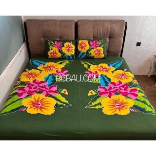 Best Quality Rayon Bedsheet Hand Painted Originally by Balinese Artisans 